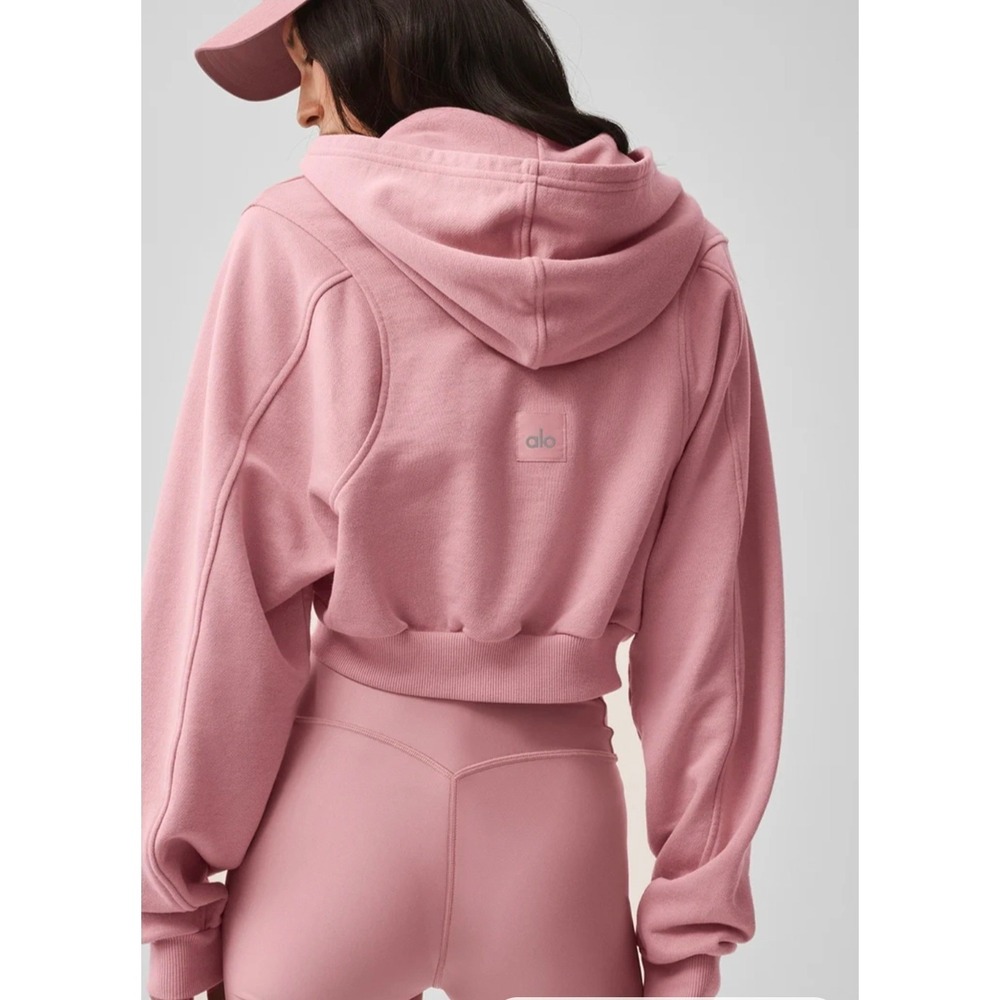 Alo Yoga Sweet Escape Cropped Atheleisure Athletic Oversized Y2k Ballet Pink